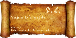 Vajna László névjegykártya