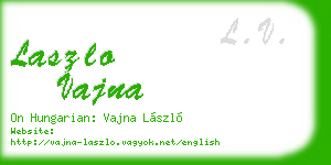 laszlo vajna business card