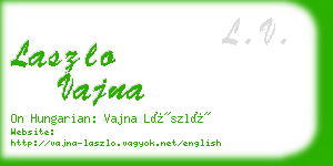 laszlo vajna business card